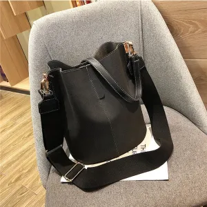 luxury bucket Large Capacity PU Leather bag