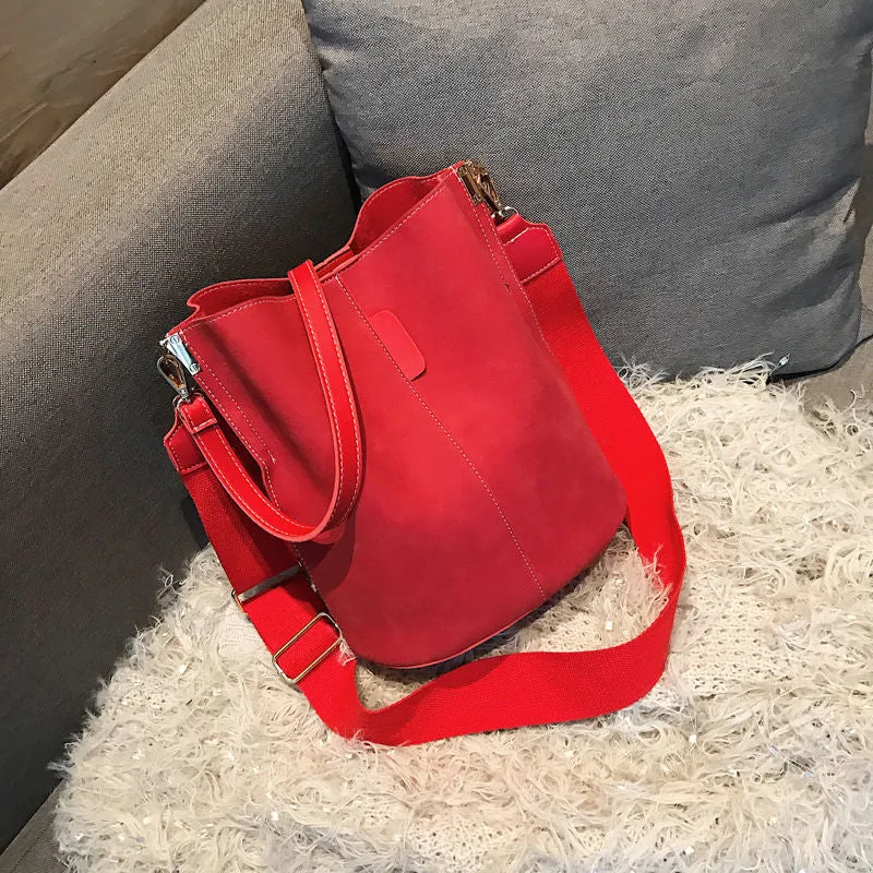 luxury bucket Large Capacity PU Leather bag