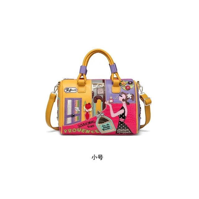 Luxury Women Pu Leather Handbag Fashion Large Capacity High Quality Ladies Boston Crossbody