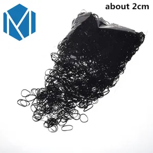 M MISM 2000PCS Disposable Colorful Elastic Hair Band Bezel For Kids Girl Hair Accessories Scrunchy Gum For Hair Rubber Band