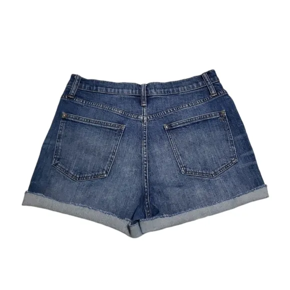MADEWELL High-Rise Denim Shorts in Glenoaks Wash: Cutoff Edition, Size 28