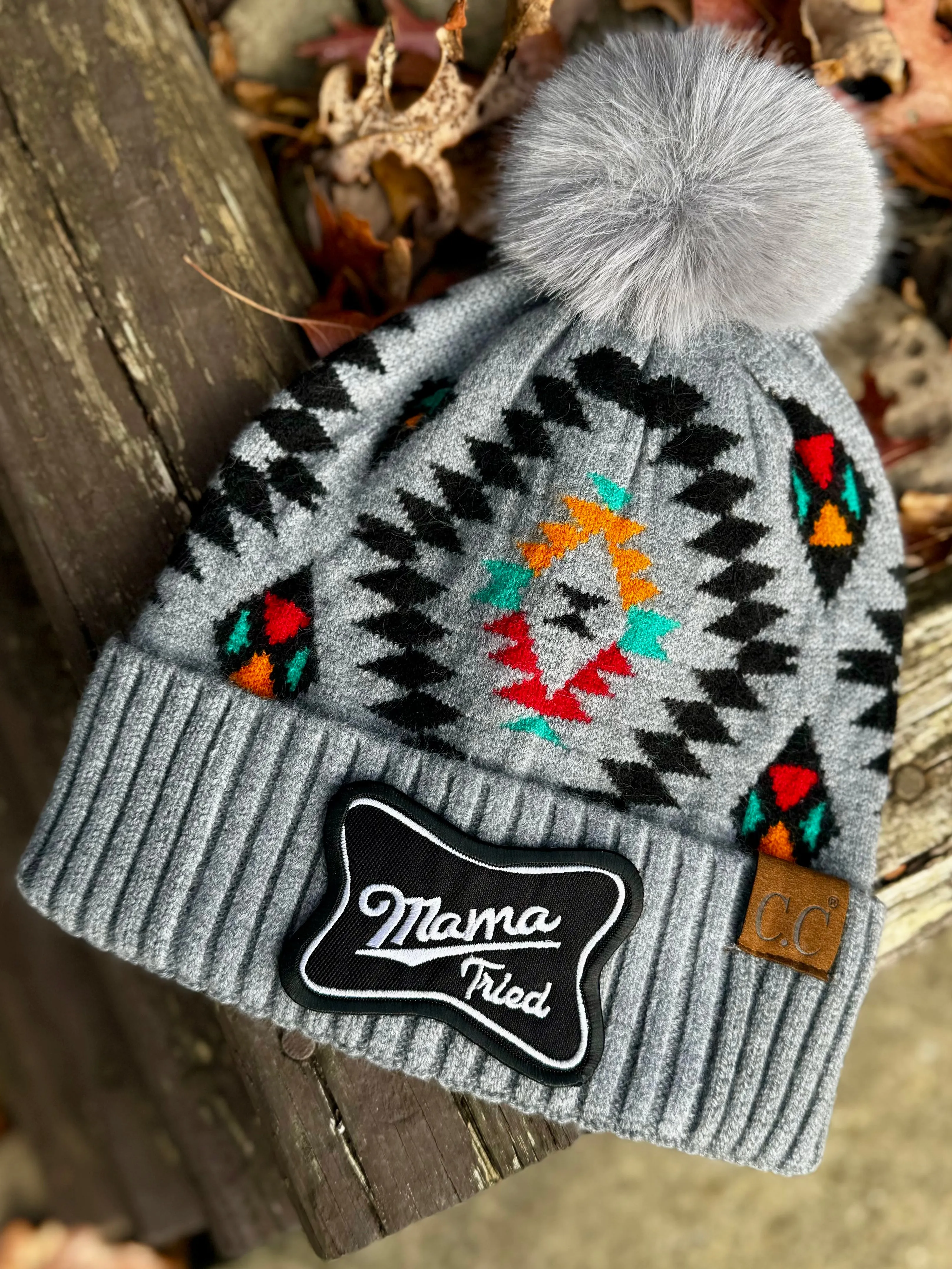 Mama Tried Aztec Beanie
