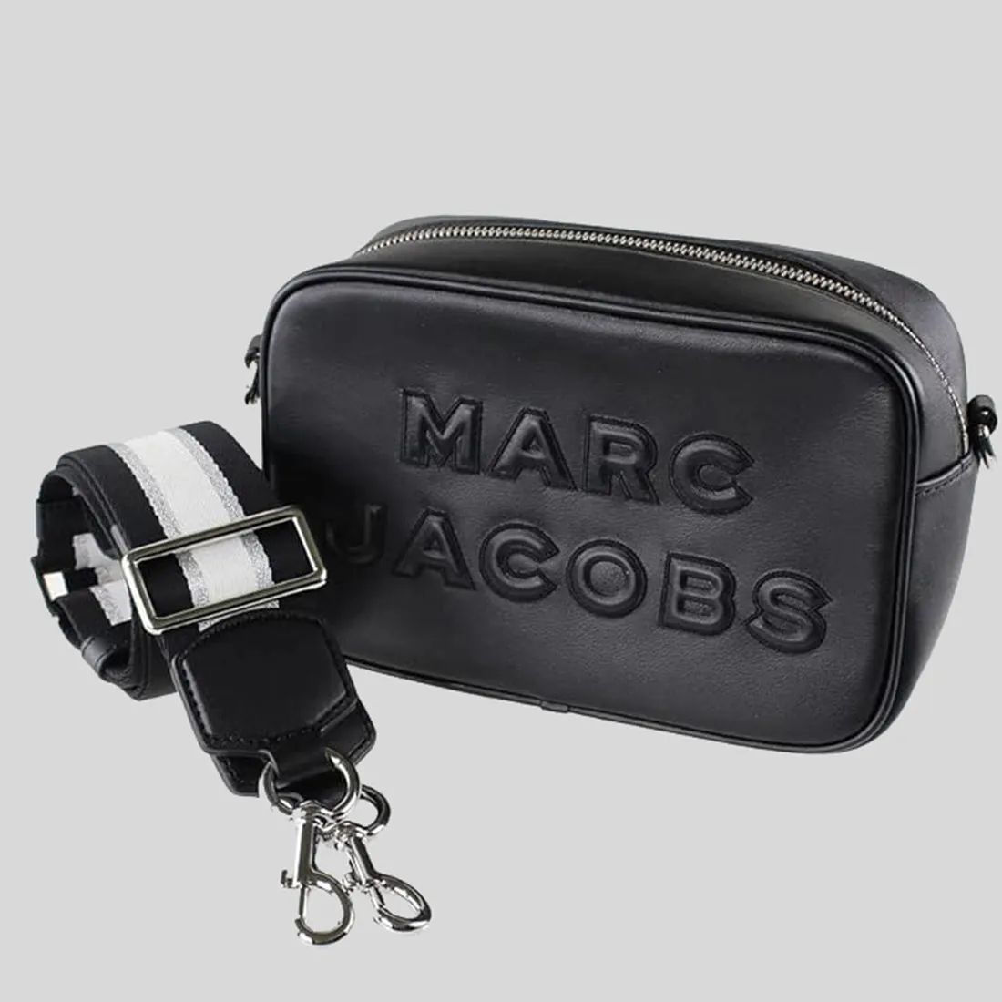 MARC JACOBS Flash Leather Crossbody Bag Black/Silver RS-M0014465