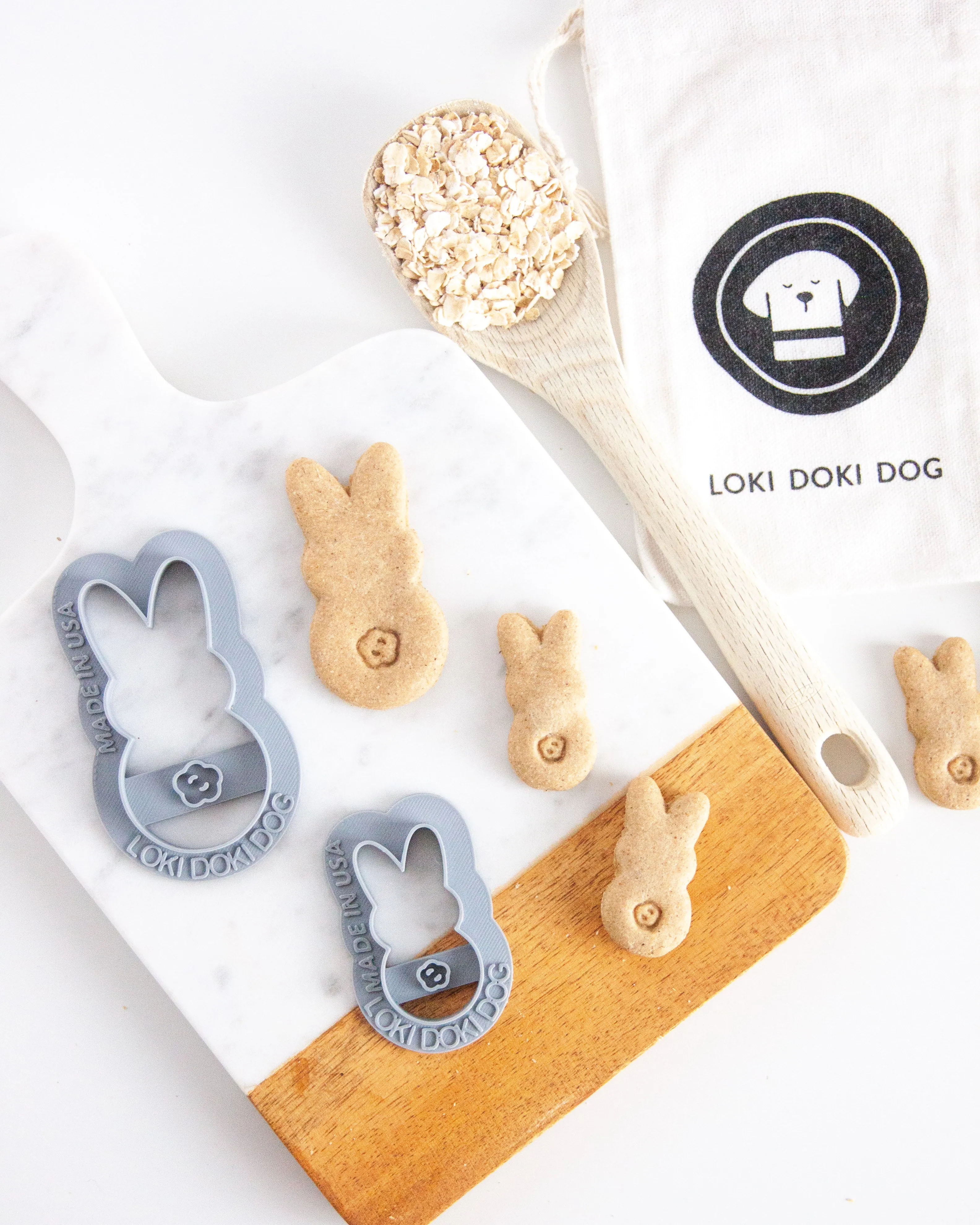 Marshmallow Bunny Dog Biscuit Cookie Cutter (2 STYLES AVAILABLE)