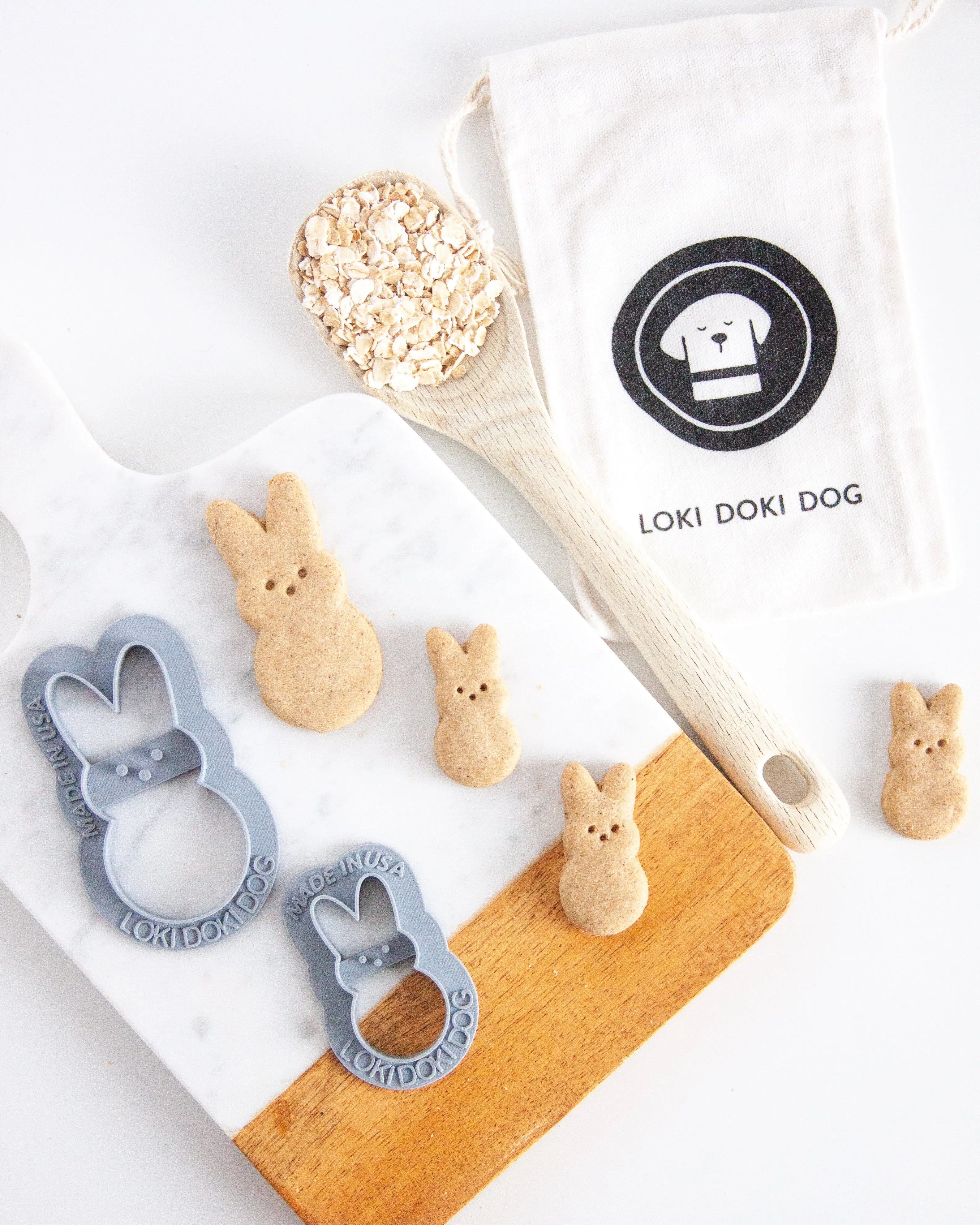 Marshmallow Bunny Dog Biscuit Cookie Cutter (2 STYLES AVAILABLE)