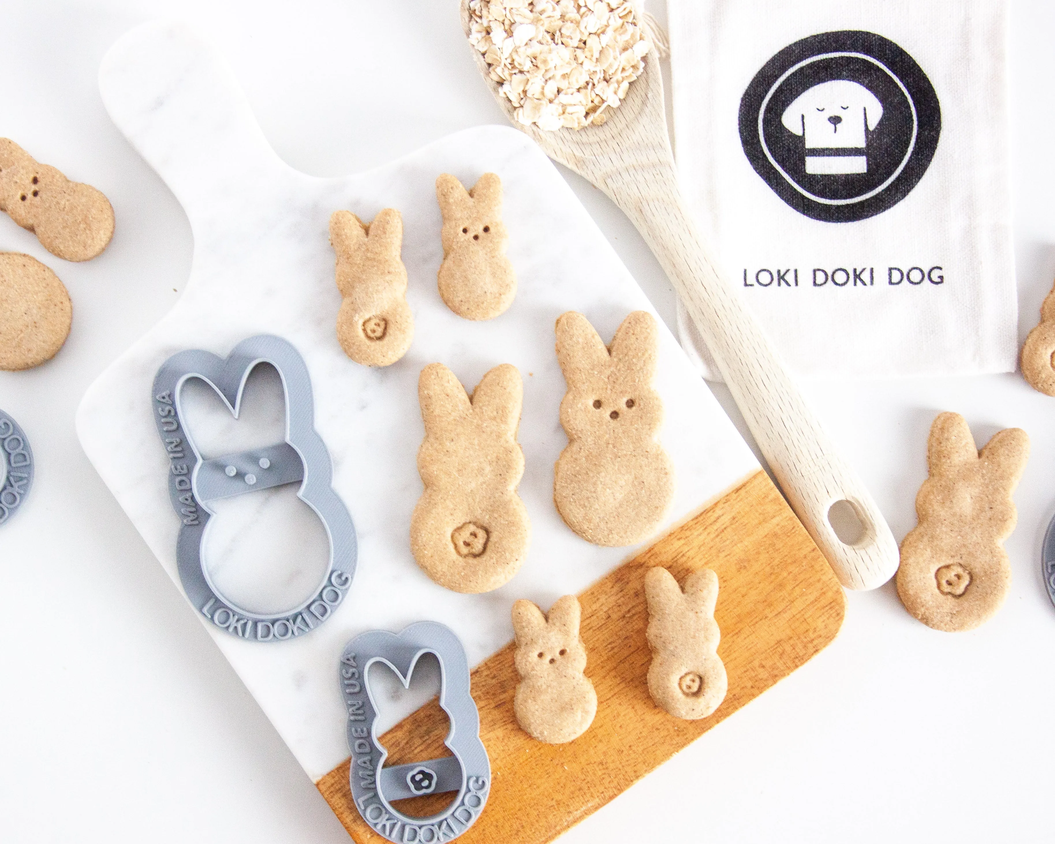 Marshmallow Bunny Dog Biscuit Cookie Cutter (2 STYLES AVAILABLE)