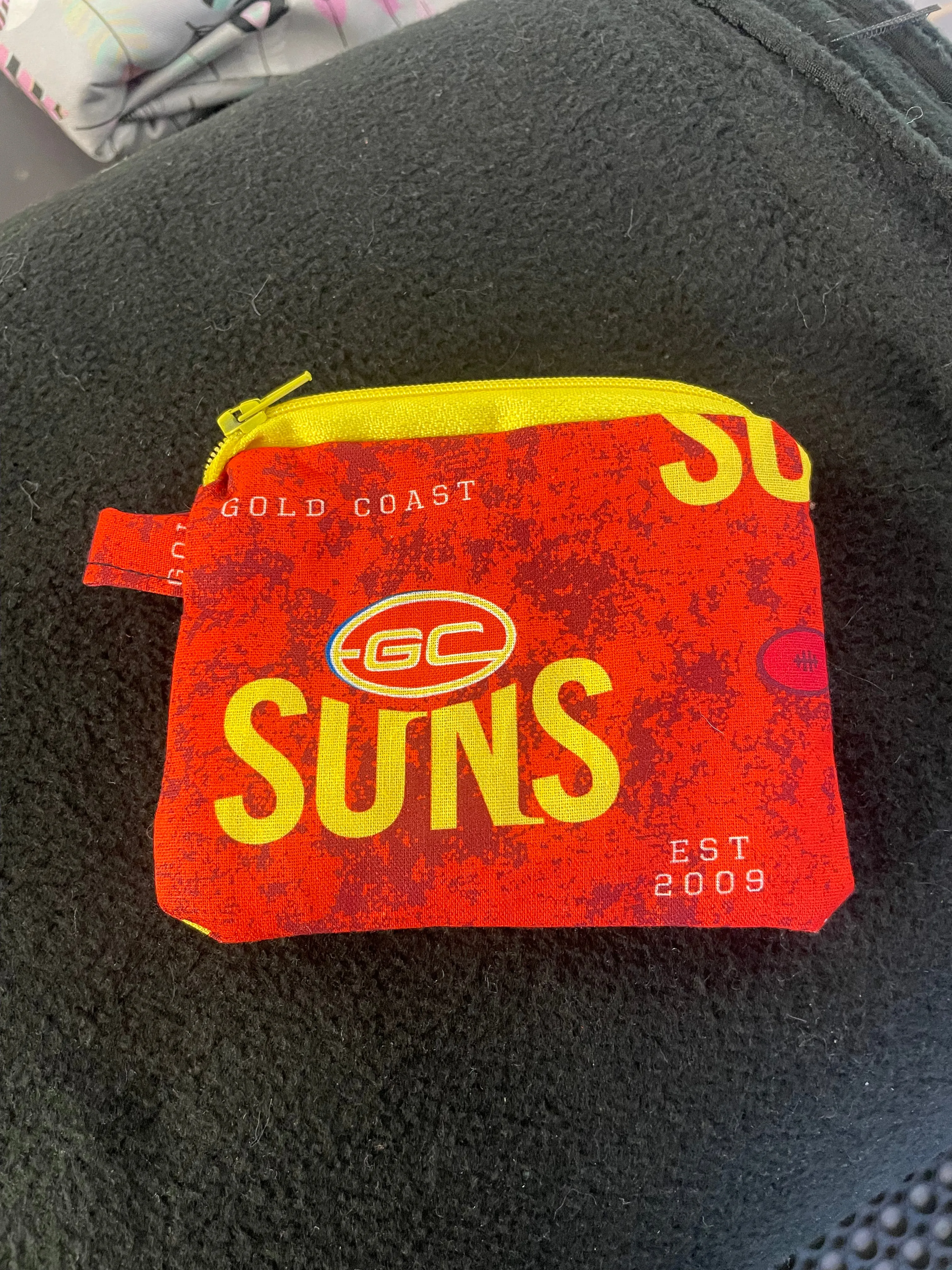 Martingale collar greyhound collar AFL Gold Coast Suns footy cotton fabric