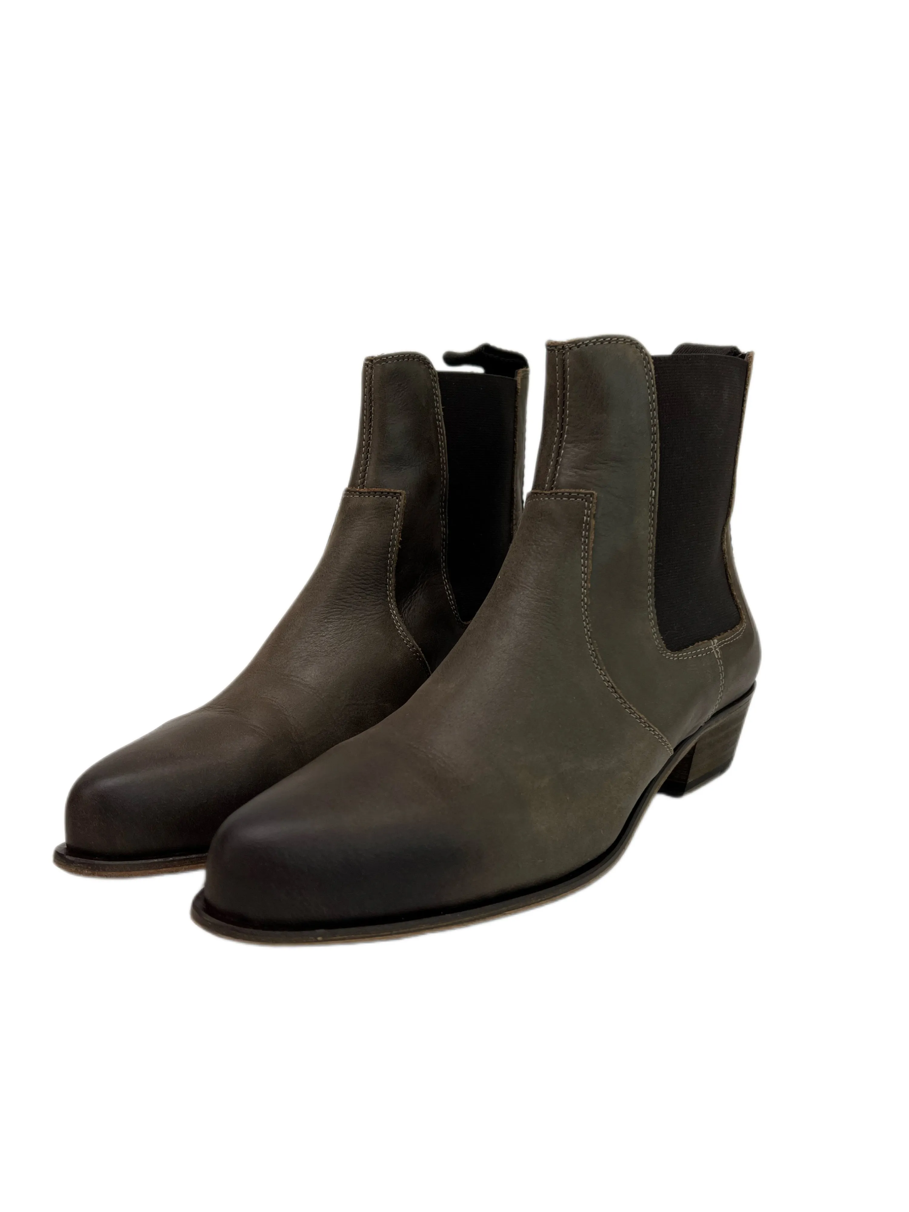 Max Mara Women's Dark Brown Rolf Leather Ankle Boots Size 7 NWB