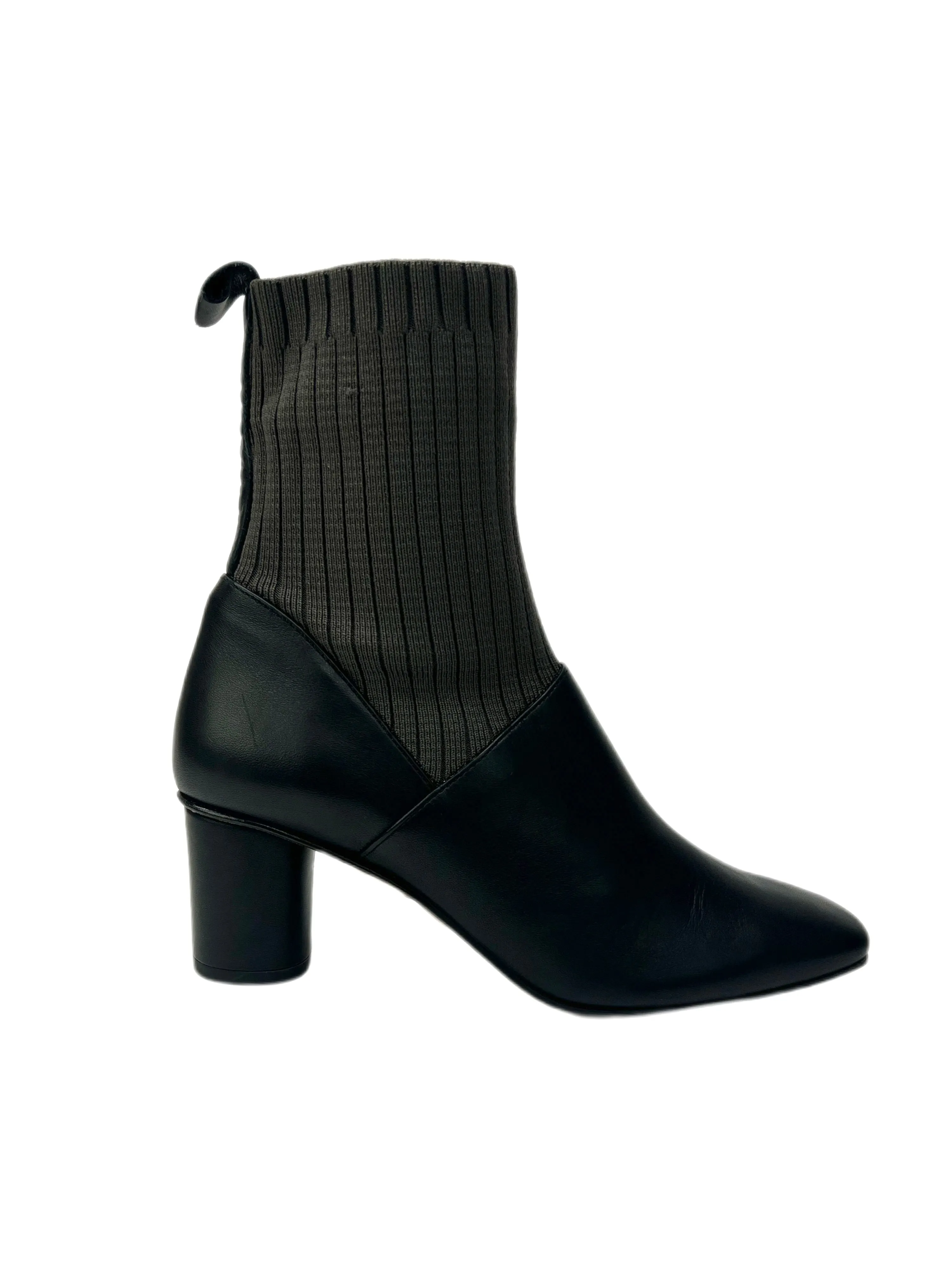 Max Mara Women's Dark Grey Gel Block Heel Ankle Boots Size 7 NWB