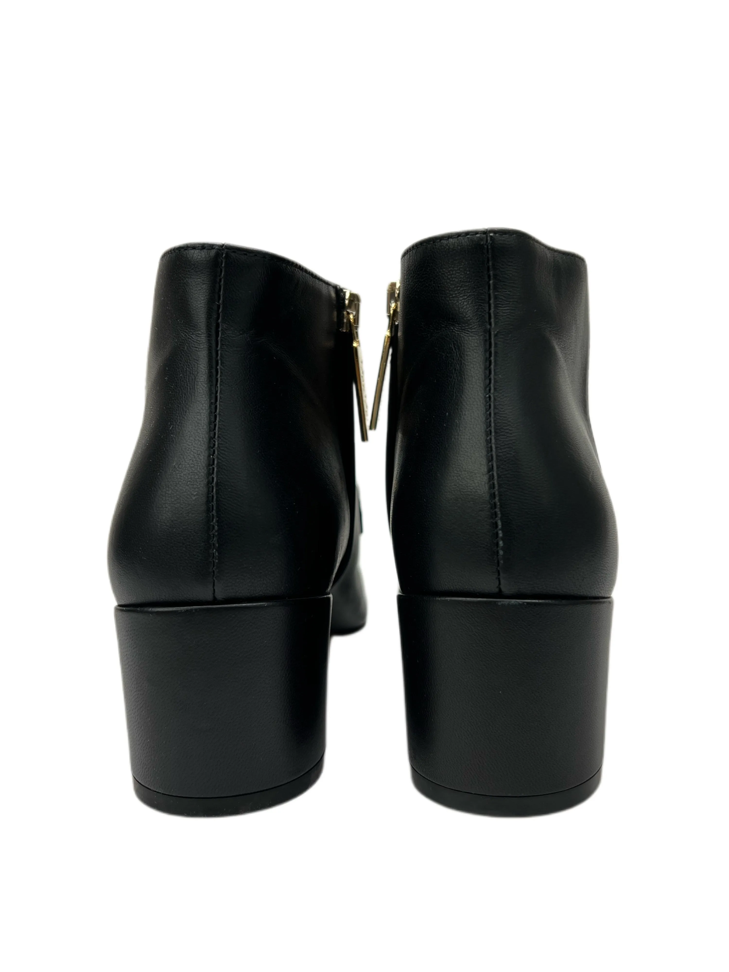 Max Mara Women's Nero Nichel Leather Ankle Boots Size 7 NWB