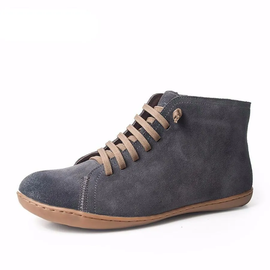 Men Winter Snow Boots Genuine leather Ankle Spring flat Shoes