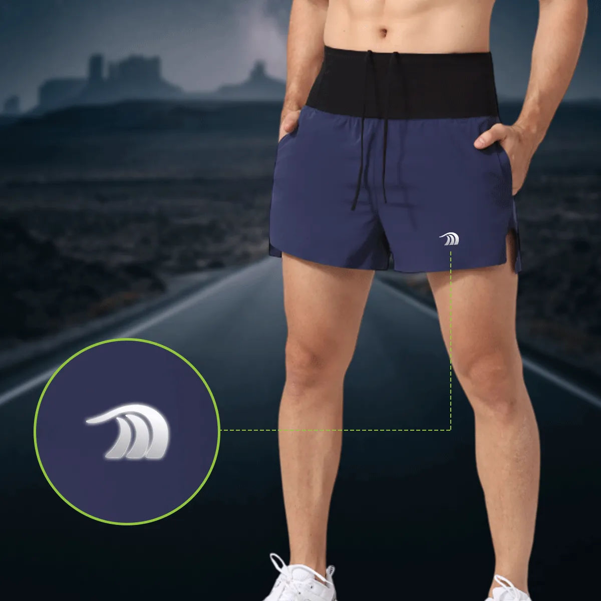 Men's High-Waisted Trail Running Shorts