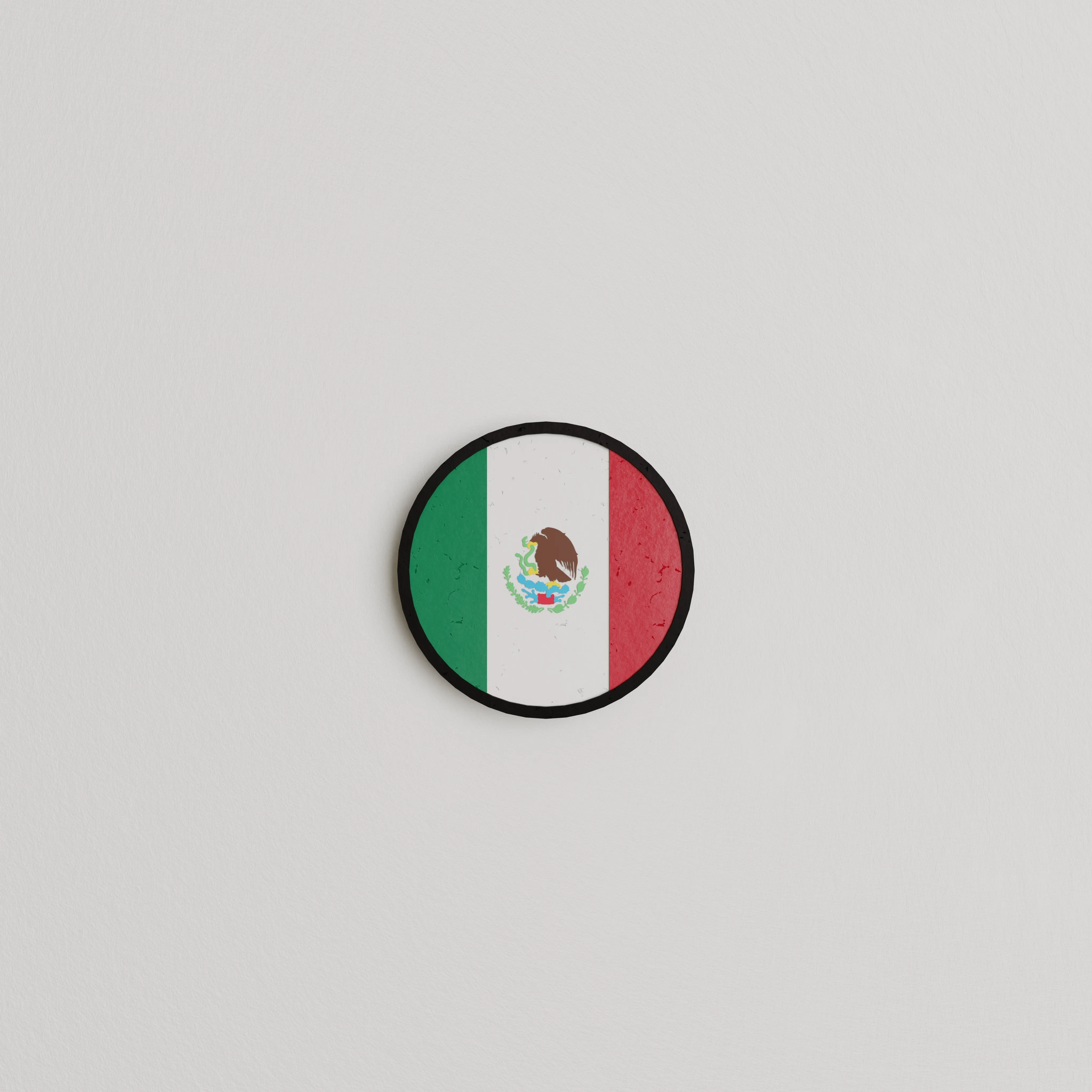 Mexico Round Flag