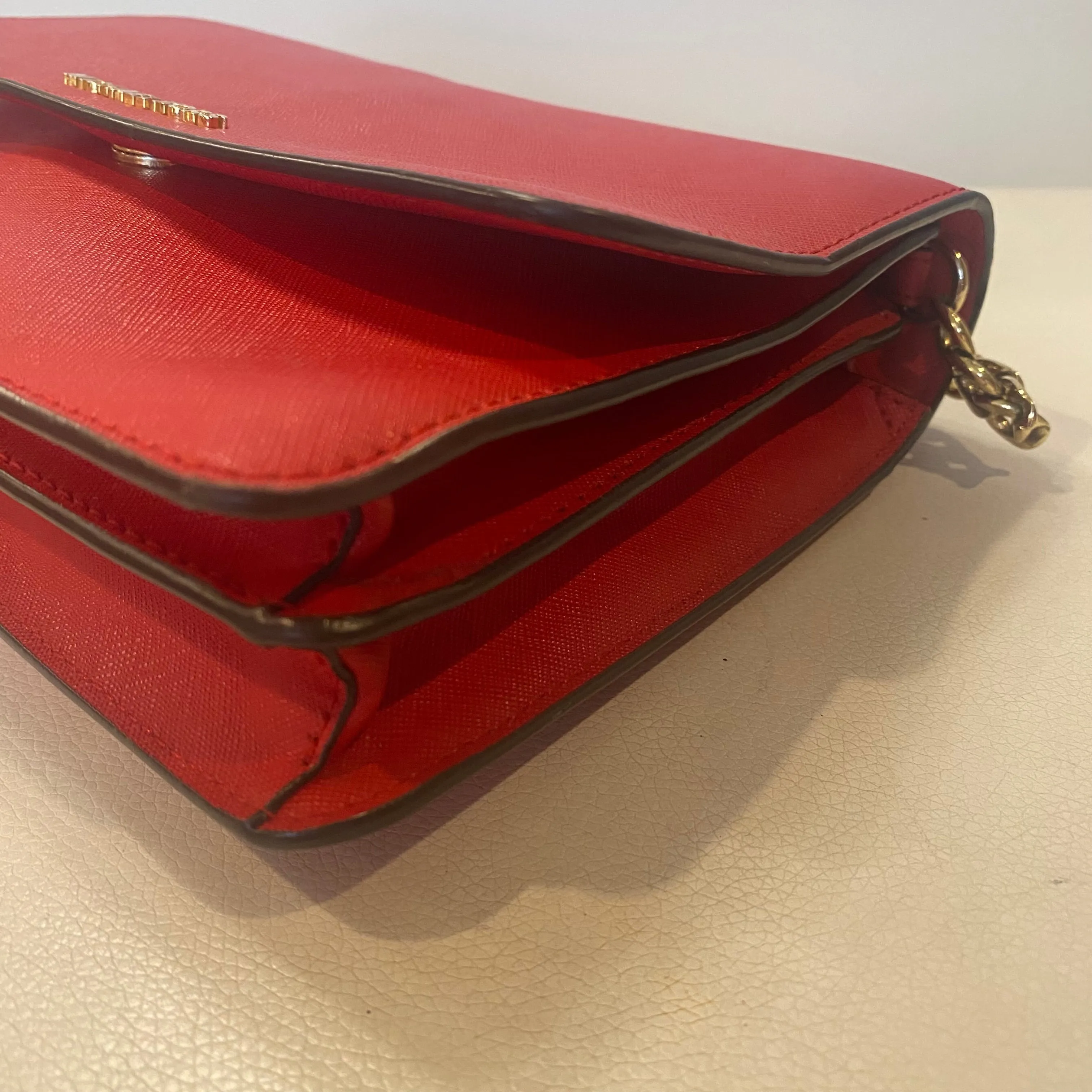 MICHAEL KORS Daniela Large Saffiano Leather Crossbody Bag Red