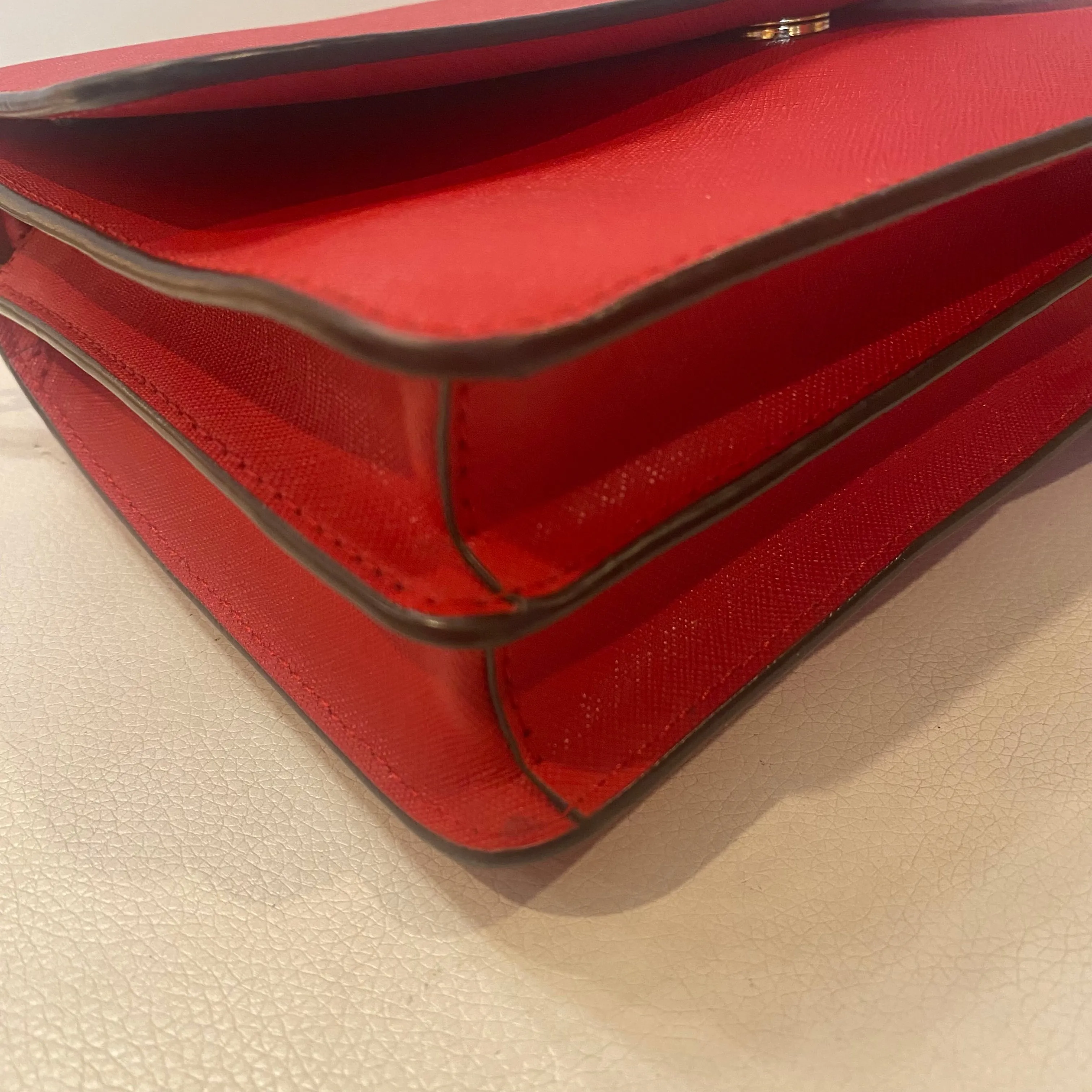 MICHAEL KORS Daniela Large Saffiano Leather Crossbody Bag Red