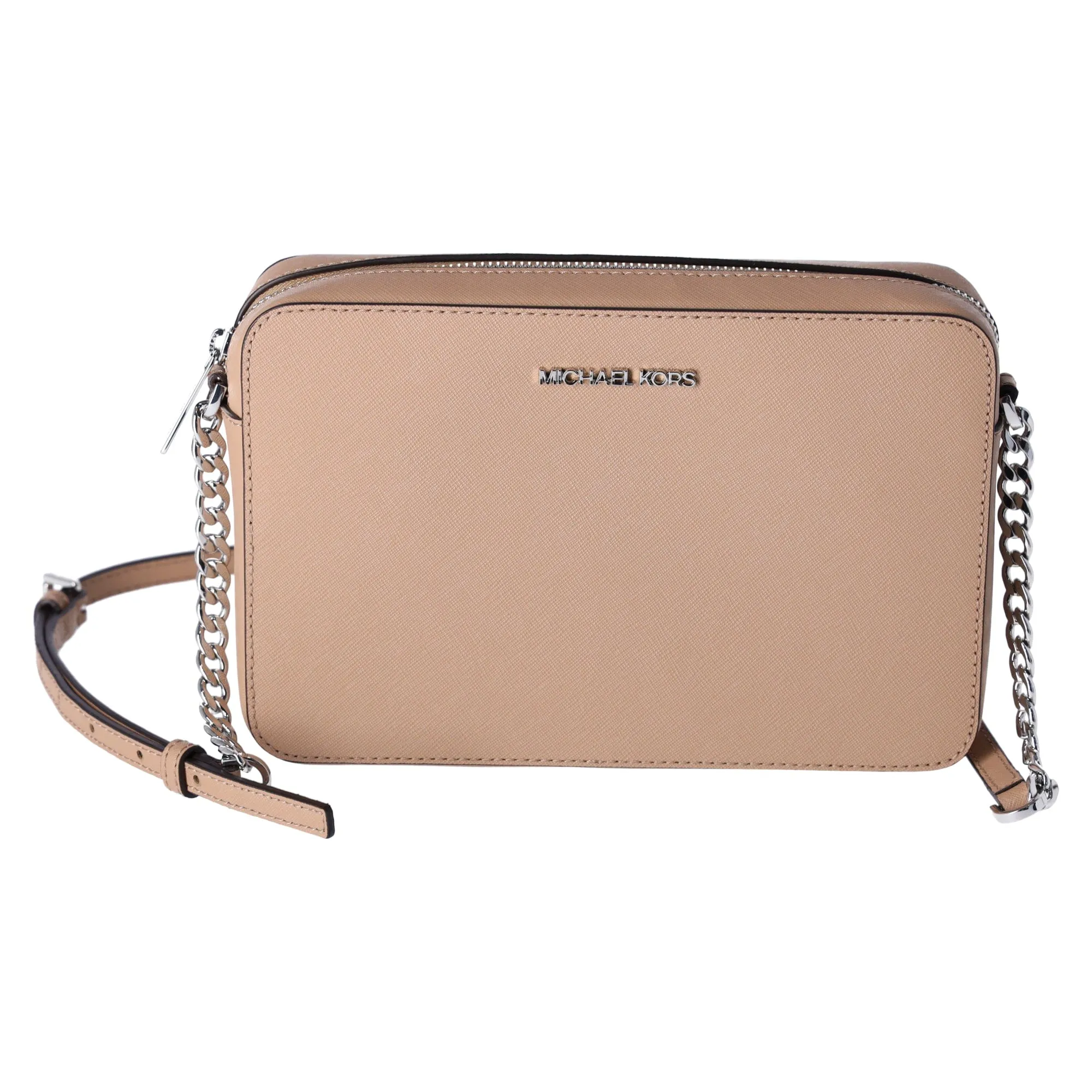 Michael Kors JetSet Large EastWest Saffiano Leather CrossbodyBag Camel