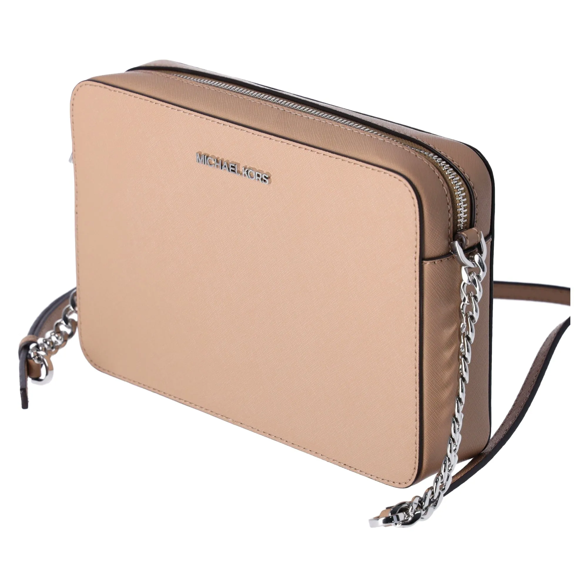 Michael Kors JetSet Large EastWest Saffiano Leather CrossbodyBag Camel