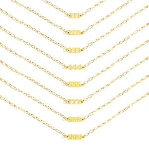 MICRO ANGEL NUMBER BRACELET/ANKLET