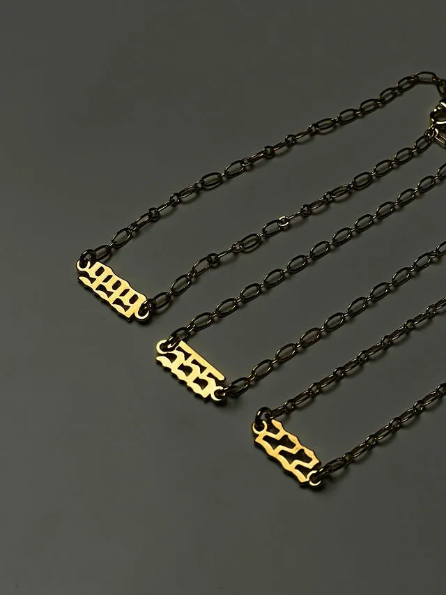 MICRO ANGEL NUMBER BRACELET/ANKLET