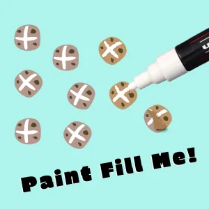 Mini 12mm Hot Cross Bun - 10 pair set
