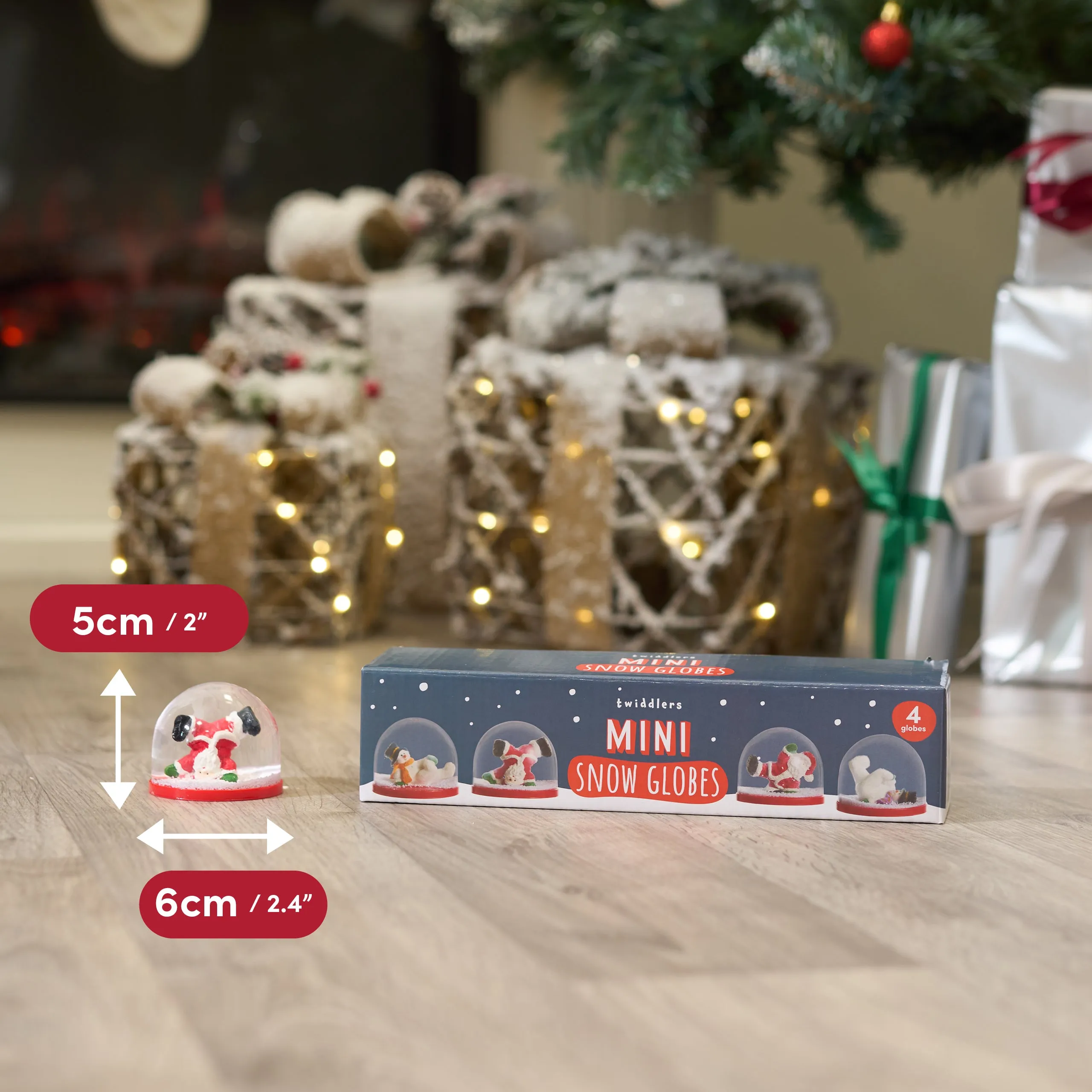 Mini Christmas Snow Globe Decorations