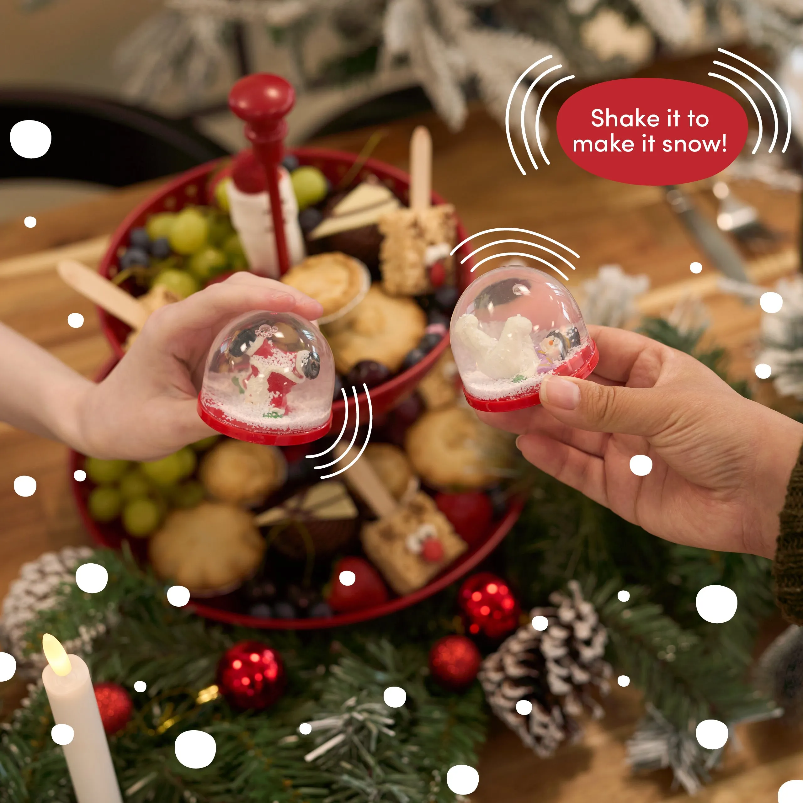 Mini Christmas Snow Globe Decorations