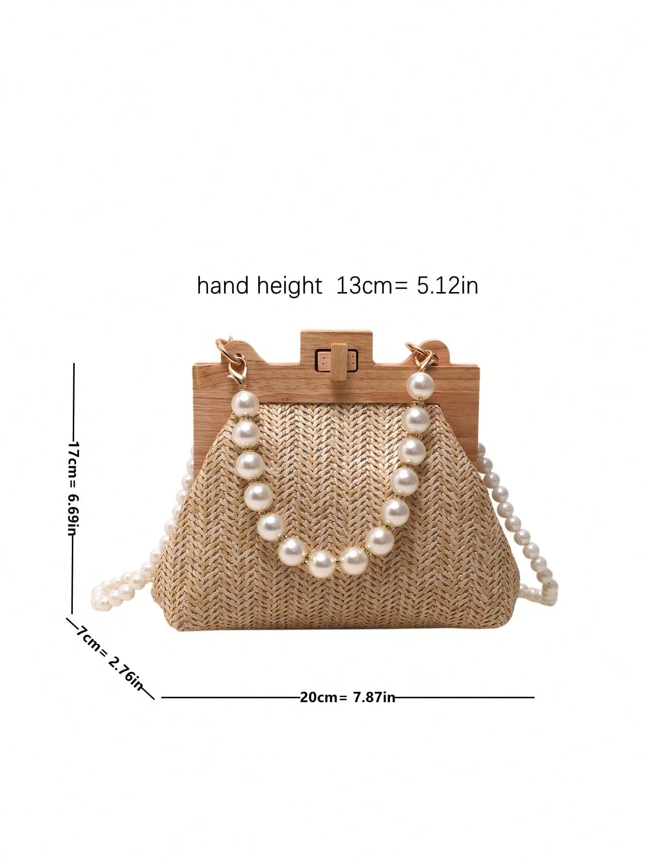 Mini Faux Pearl Decor Twist Lock Women Bag