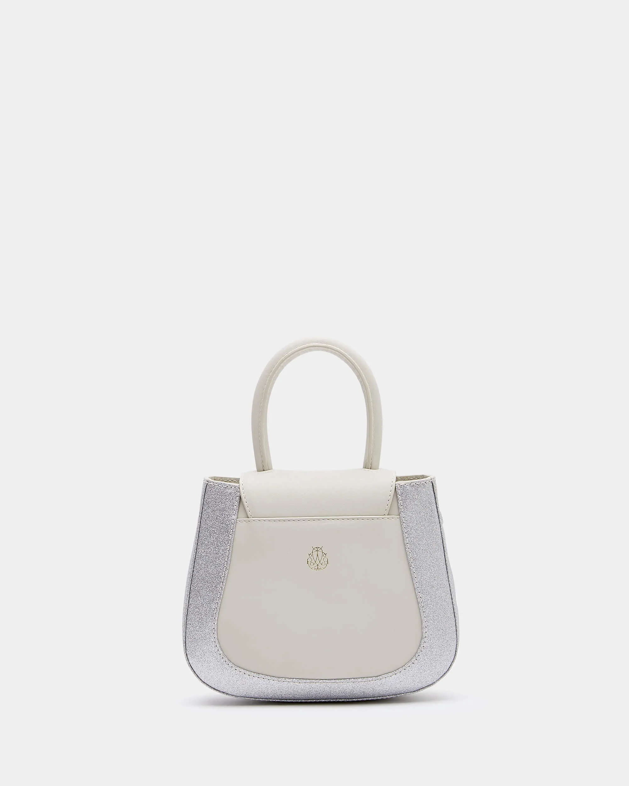 Mini Jill Padded White / Silver Glitter