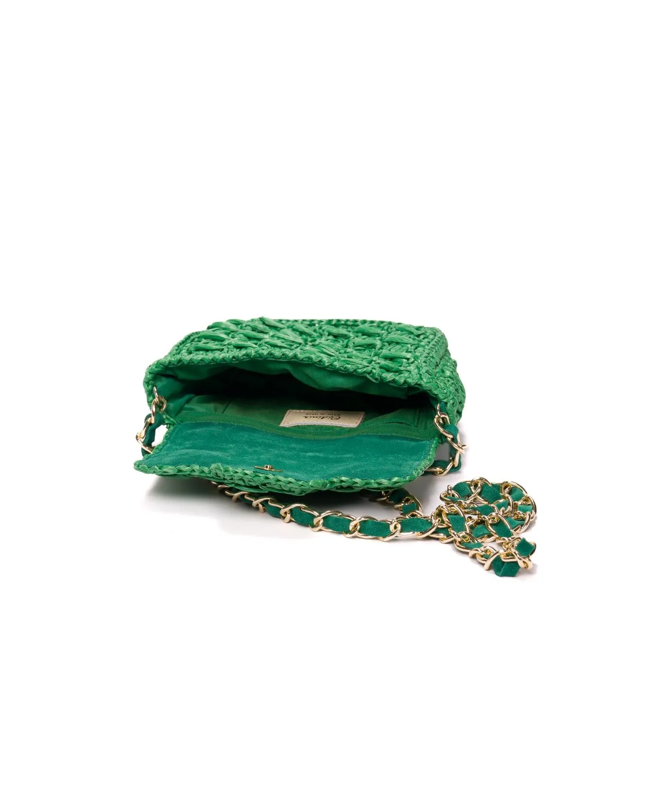 Mini Lucrezia Raffia Bag Emerald Green
