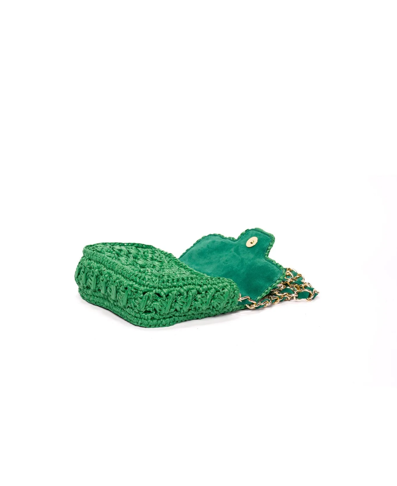 Mini Lucrezia Raffia Bag Emerald Green