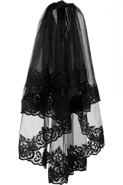 Mystic Mourning Veil - Black - One Size