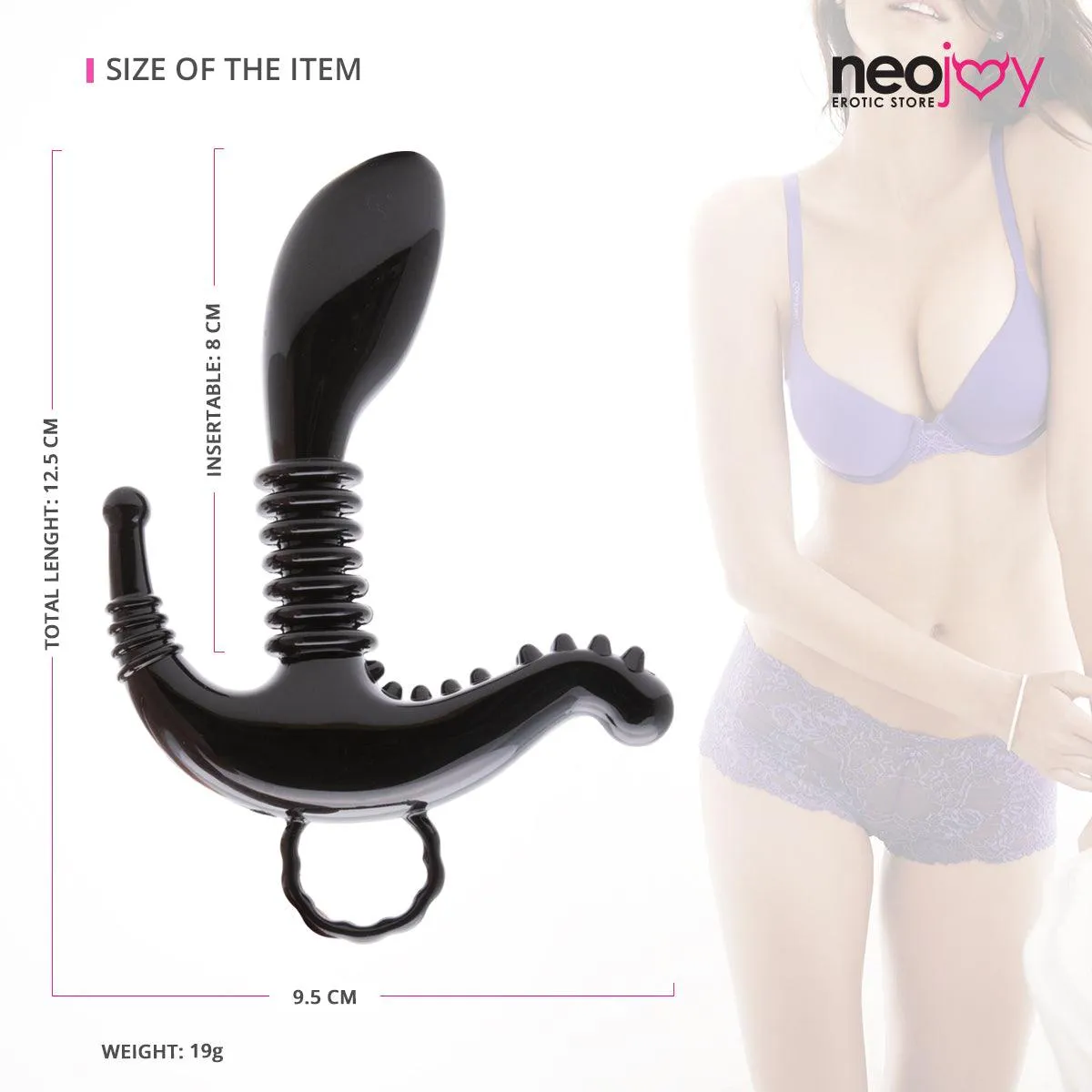 Neojoy P-Spot Hit - Solid Prostate Massager - Anal Sex Toy Perineum Stimulator - G-Spot Penetrator Adult Sex Toy