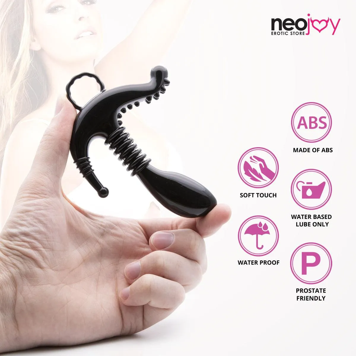 Neojoy P-Spot Hit - Solid Prostate Massager - Anal Sex Toy Perineum Stimulator - G-Spot Penetrator Adult Sex Toy