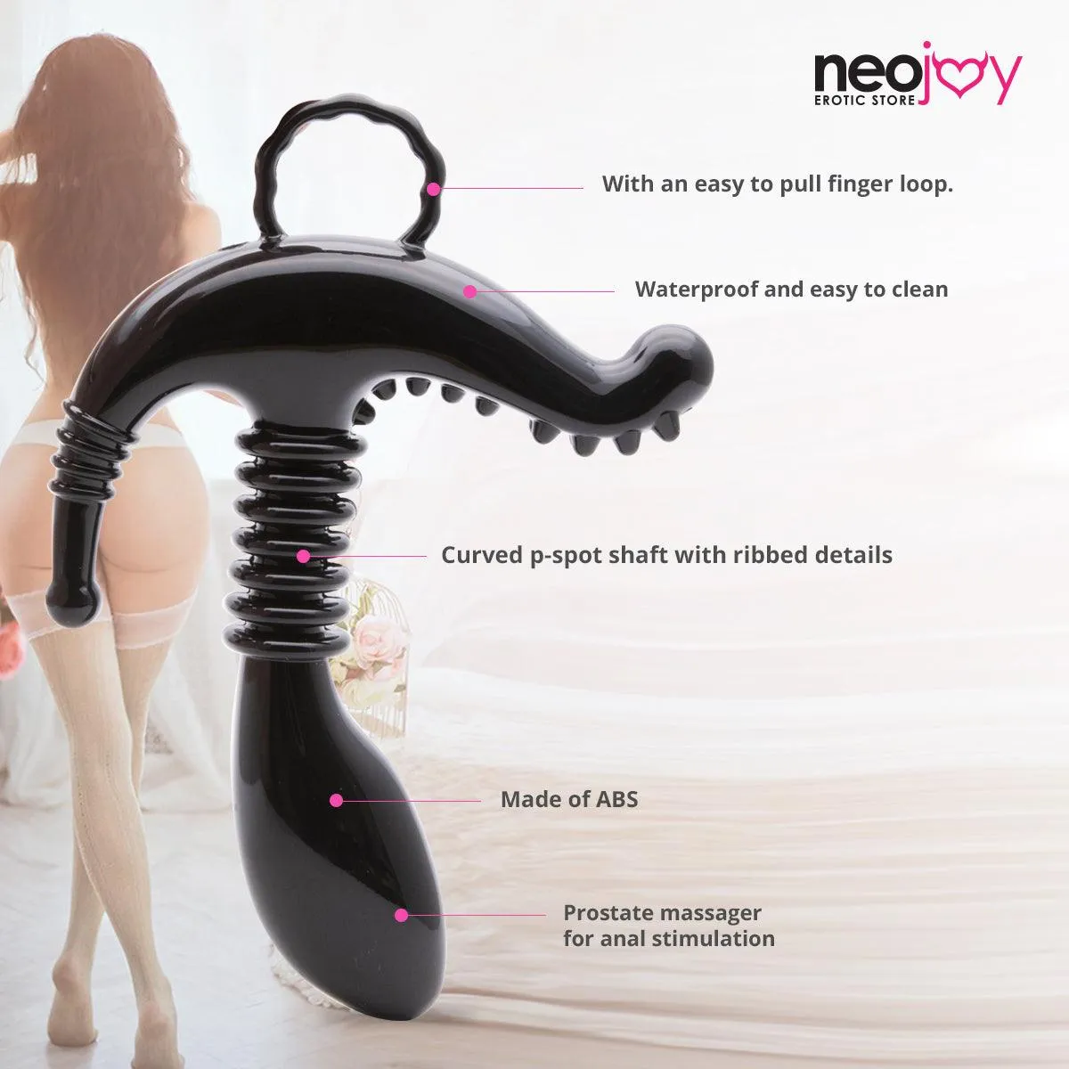 Neojoy P-Spot Hit - Solid Prostate Massager - Anal Sex Toy Perineum Stimulator - G-Spot Penetrator Adult Sex Toy