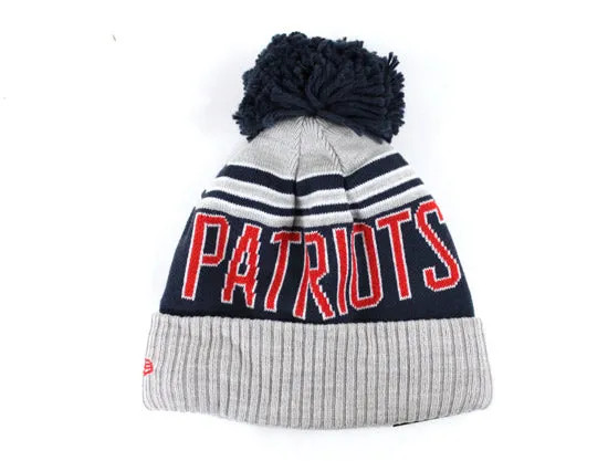 New England Patriots New Era Pom Beanie (TEAM COLORS)