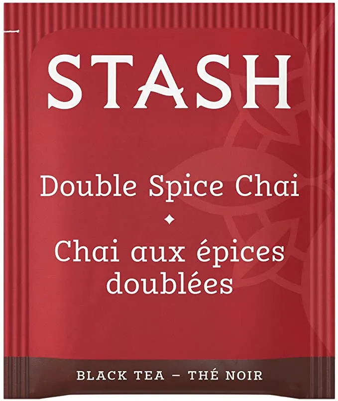 New in box! Stash Tea Double Spice Chai Black Tea Bags, 100-Count Box! Expires 2024!
