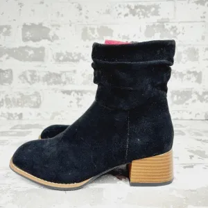 New Steve Madden Luisa Black Block Heel Ankle Boots T197