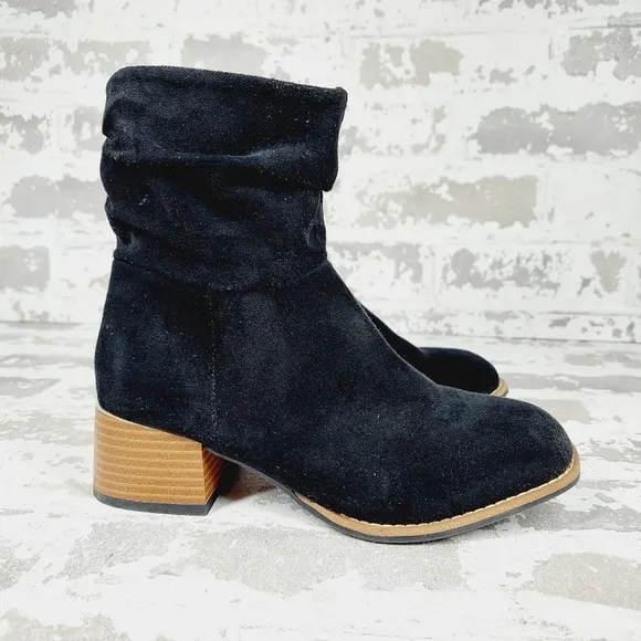 New Steve Madden Luisa Black Block Heel Ankle Boots T197