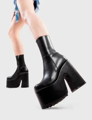 Night Train Chunky Platform Ankle Boots
