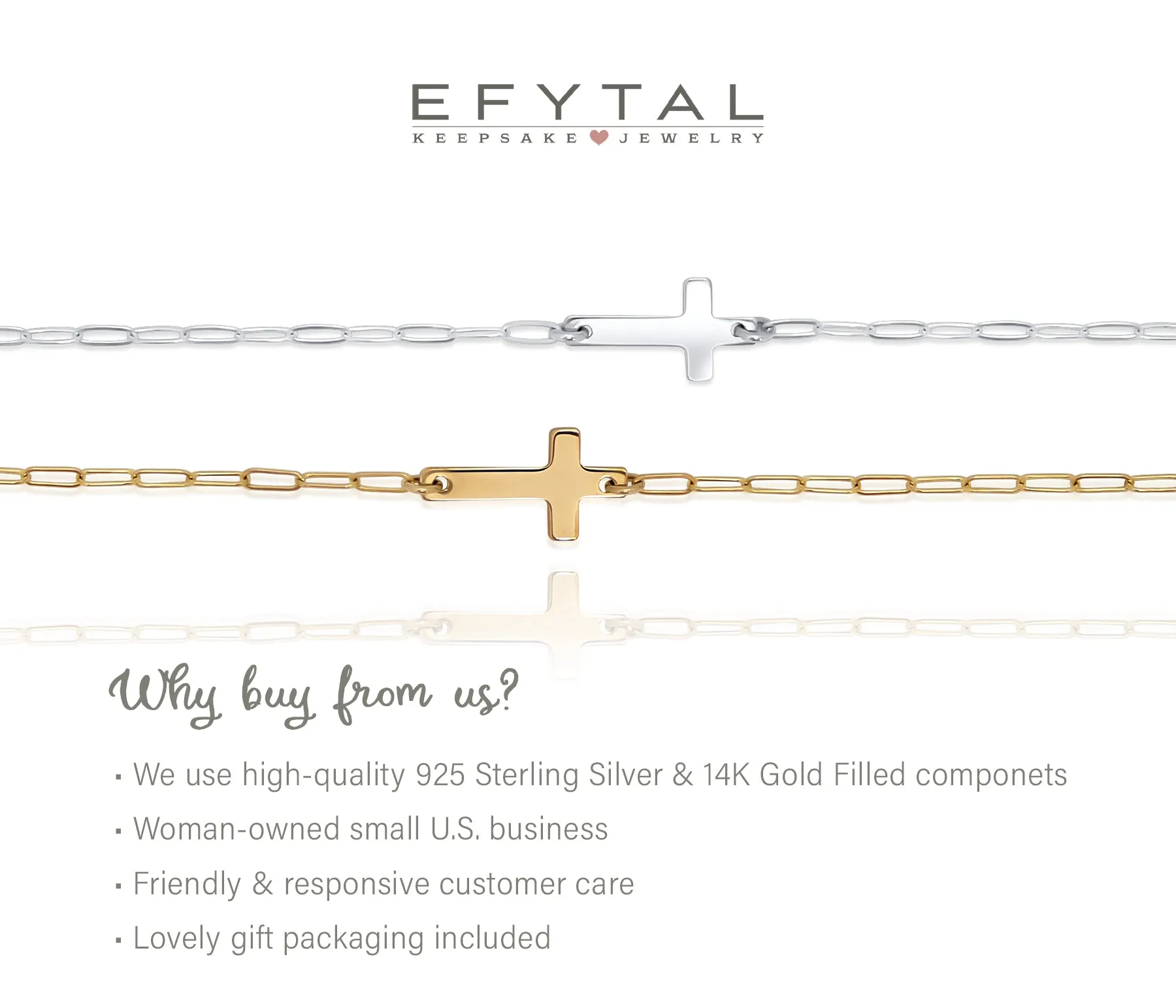 noah sideways cross anklet • faith