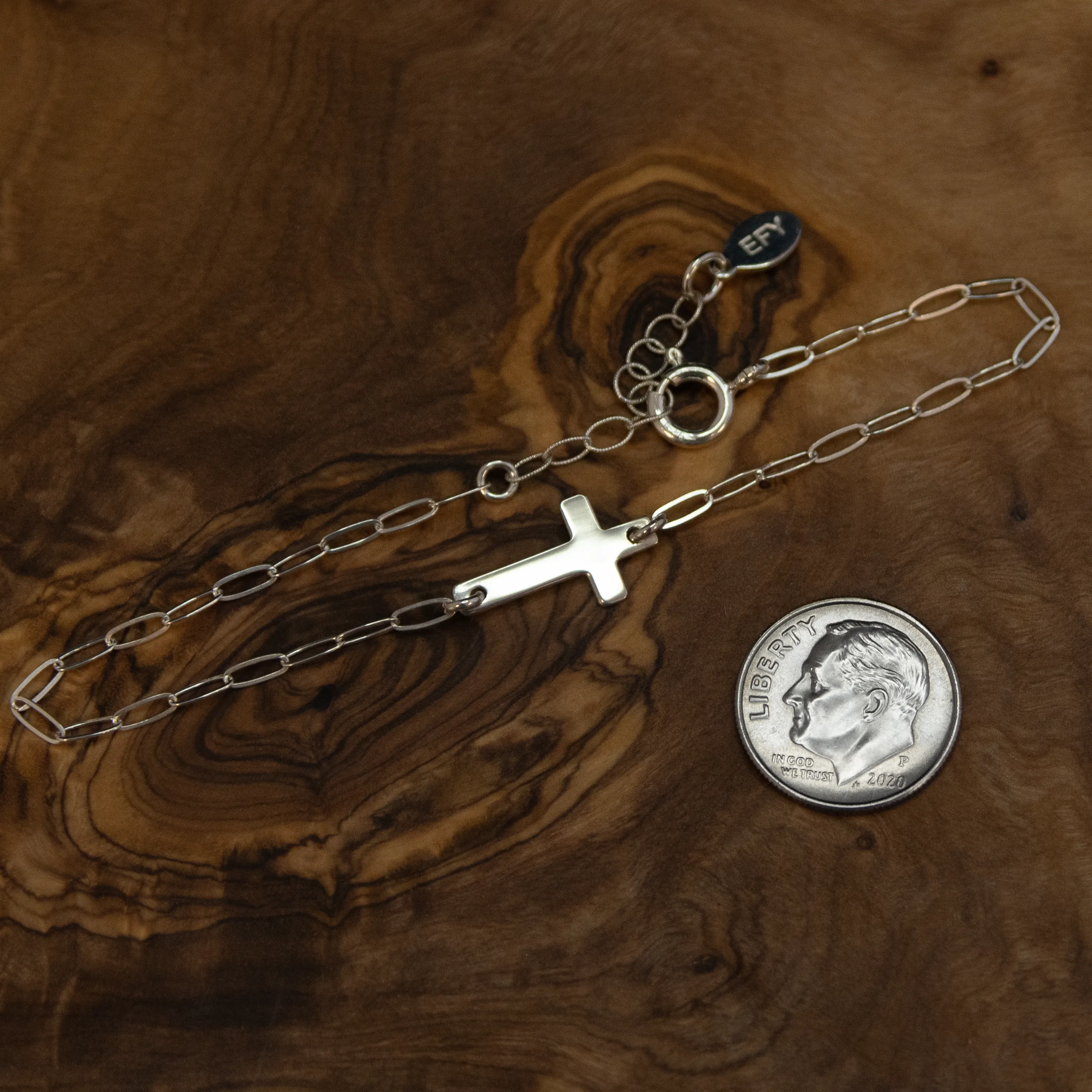 noah sideways cross anklet • faith