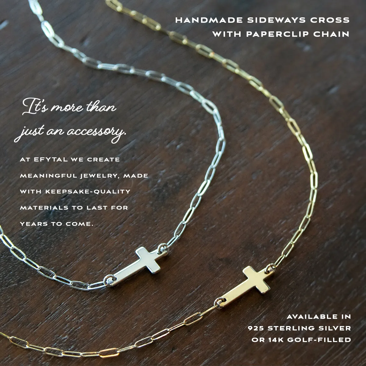 noah sideways cross anklet • faith