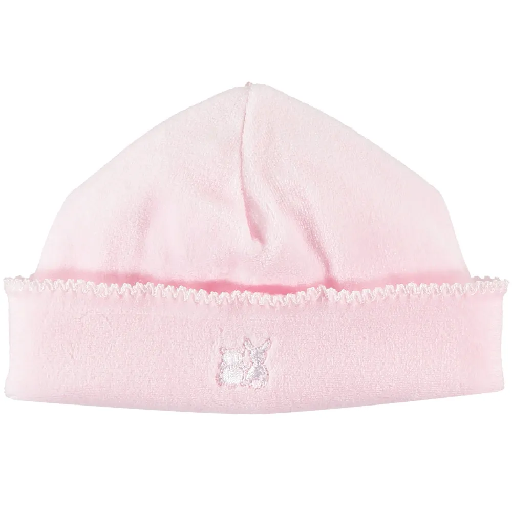 Novel Baby Girls Pink Velour Pull On Hat