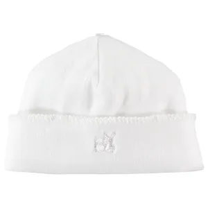 Novel White Unisex Baby Velour Pull On Hat