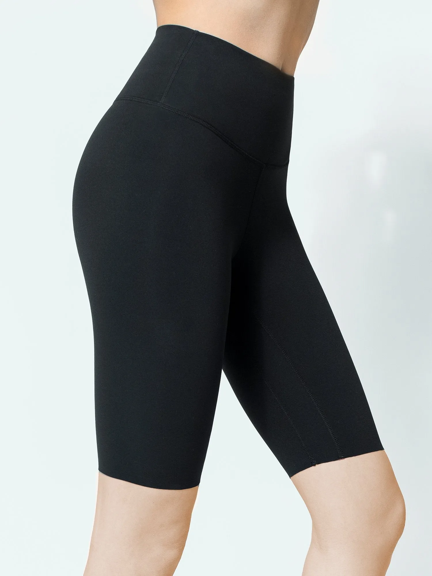NUDE SHAPE BIKER SHORTS, BLACK