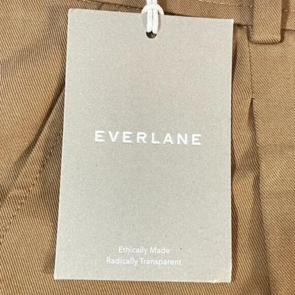 NWT Everlane The Way High Drape Short Womens 8 Toasted Coconut