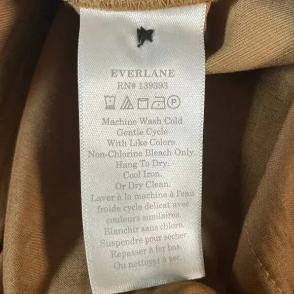 NWT Everlane The Way High Drape Short Womens 8 Toasted Coconut