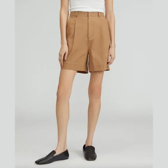 NWT Everlane The Way High Drape Short Womens 8 Toasted Coconut