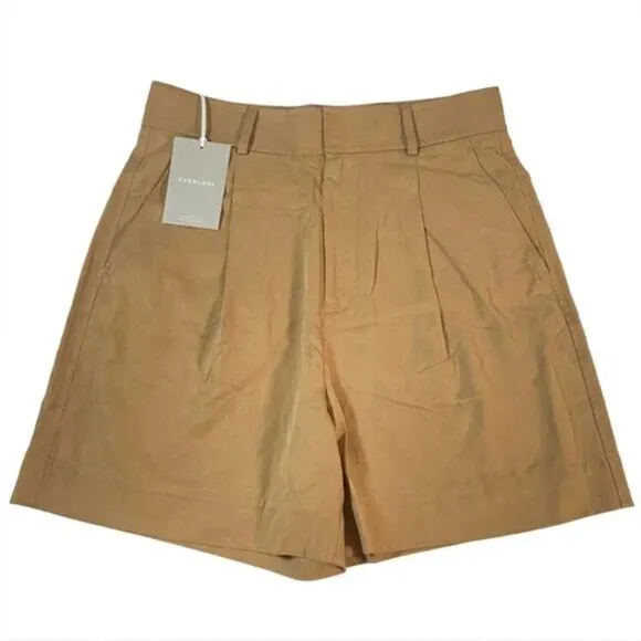 NWT Everlane The Way High Drape Short Womens 8 Toasted Coconut