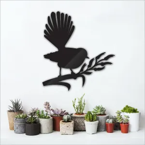 NZ Fantail on Flax Wall Panel or Mirror